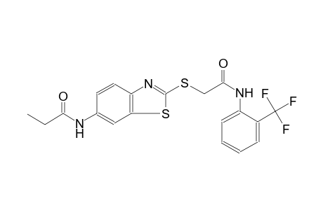propanamide, N-[2-[[2-oxo-2-[[2-(trifluoromethyl)phenyl]amino]ethyl]thio]-6-benzothiazolyl]-