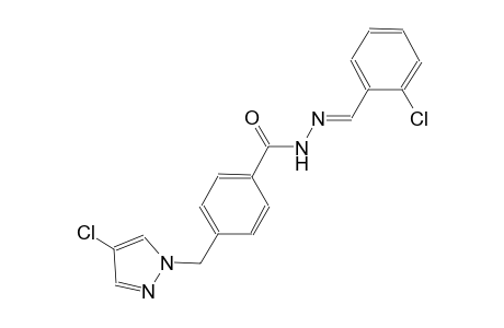 N'-[(E)-(2-chlorophenyl)methylidene]-4-[(4-chloro-1H-pyrazol-1-yl)methyl]benzohydrazide
