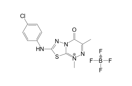 1,3-(Dimethyl-7-[(4-chlorophenyl)amino]-4-oxo-[1,3,4]thiadiazolo[2,3-c][1,2,4]triazinium Tetrafluoroborate