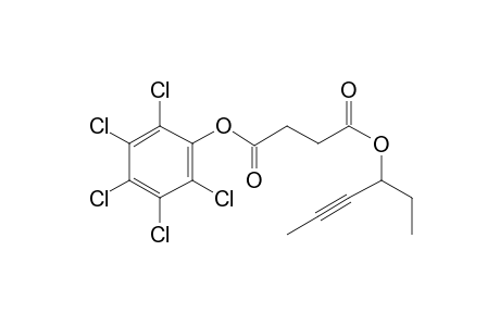 Succinic acid, hex-4-yn-3-yl pentachlorophenyl ester