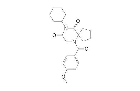 9-Cyclohexyl-6-(4-methoxybenzoyl)-6,9-diazaspiro[4.5]decane-8,10-dione