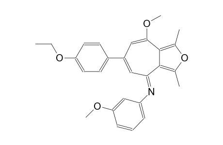 N-[(4E)-6-(4-ethoxyphenyl)-8-methoxy-1,3-dimethyl-4H-cyclohepta[c]furan-4-ylidene]-3-methoxyaniline