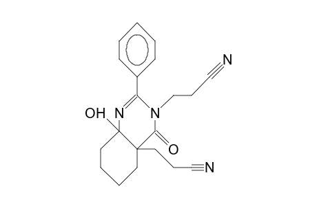 3,4a-Bis(2-cyano-ethyl)-8a-hydroxy-2-phenyl-4a,5,6,7,8,8a-hexahydro-quinazolin-4(3H)-one