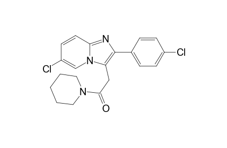 2-(4-Chlorophenyl)-3-[(piperdinocarbonyl)methyl]-6-chloroimidazo[1,2-a]pyridine
