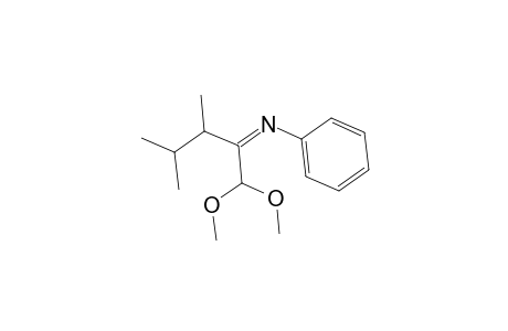 N-[(Z)-1-(Dimethoxymethyl)-2,3-dimethylbutylidene]aniline