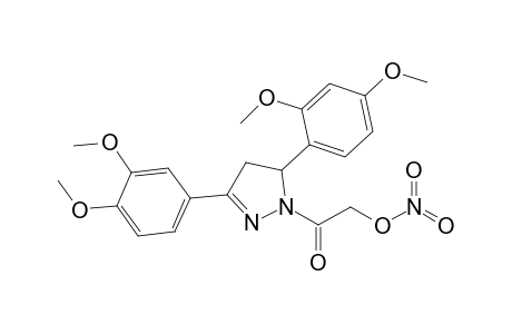 4,5-Dihydro-5-(2,4-dimethoxyphenyl)-3-(3,4-dimethoxyphenyl)-1-(2-nitrooxyacetyl)-1H-pyrazole