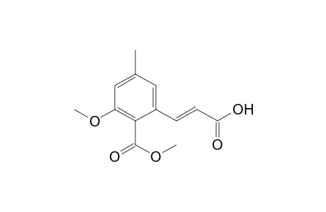 Benzoic acid, 2-(2-carboxyethenyl)-6-methoxy-4-methyl-, 1-methyl ester, (E)-