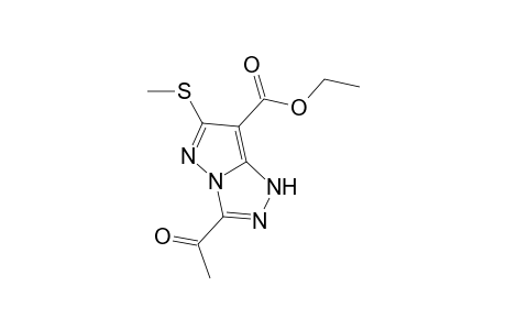 Ethyl 3-acetyl-6-(methylthio)-1H-pyrazolo[5,1-c][1,2,4]triazole-7-carboxylate