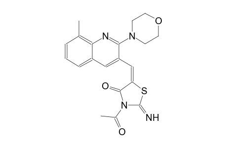 4-thiazolidinone, 3-acetyl-2-imino-5-[[8-methyl-2-(4-morpholinyl)-3-quinolinyl]methylene]-, (5E)-