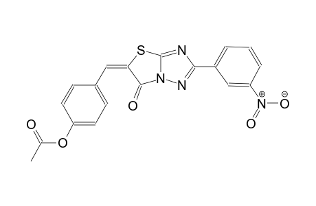 4-[(E)-(2-(3-nitrophenyl)-6-oxo[1,3]thiazolo[3,2-b][1,2,4]triazol-5(6H)-ylidene)methyl]phenyl acetate