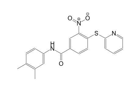 N-(3,4-dimethylphenyl)-3-nitro-4-(2-pyridinylsulfanyl)benzamide