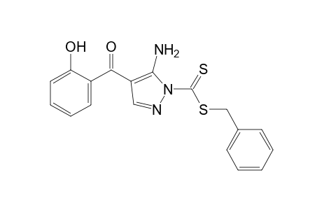 Benzyl 5-amino-4-(2-hydroxybenzoyl)-1H-pyrazole-1-carbodithioate