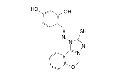 4-((E)-{[3-(2-methoxyphenyl)-5-sulfanyl-4H-1,2,4-triazol-4-yl]imino}methyl)-1,3-benzenediol