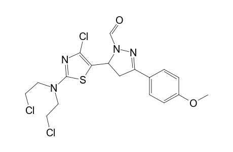 5-{2-[Bis(2-chloroethyl)amino]-4-chlorothiazol-5-yl}-3-(4-methoxyphenyl)-4,5-dihydro-1H-pyrazole-1-carbaldehyde