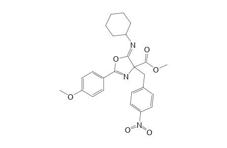 Methyl (5Z)-5-(cyclohexylimino)-2-(4-methoxyphenyl)-4-(4-nitrobenzyl)-4,5-dihydro-1,3-oxazole-4-carboxylate