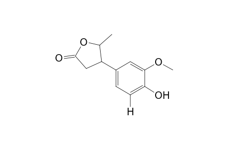 4-(4-hydroxy-3-methoxyphenyl)-5-methyldihydrofuran-2(3H)-one