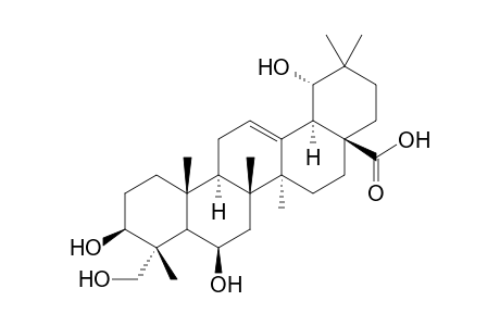 3.beta.,6.beta.,19.alpha.,23-Tetrahydroxyolean-12-en-28-oic Acid