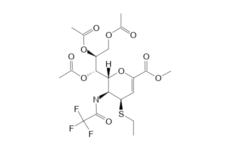 METHYL-7,8,9-TRI-O-ACETYL-2,6-ANHYDRO-3,5-DIDEOXY-4-S-ETHYL-4-THIO-5-[(TRIFLUOROACETYL)-AMINO]-D-GLYCERO-D-TALO-NON-2-ENONATE