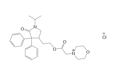 4-MORPHOLINEACETIC ACID, ESTER WITH 3,3-DIPHENYL-4-(2-HYDROXYETHYL)-1-ISOPROPYL-2-PYRROLIDINONE, HYDROCHLORIDE