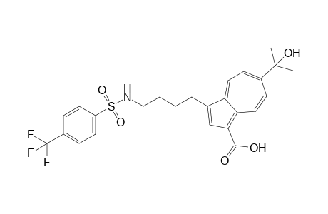 6-(1-Hydroxy-1-methyl)-ethyl-3-[4-(4-trifluoro-methylbenzenesulfonylamino)butyl]azulene-1-carboxylic acid