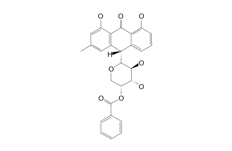 (10R)-10-C-(4-O-BENZOYL-ALPHA-ARABINOPYRANOSYL)-1,8-DIHYDROXY-3-METHYLANTHRACEN-9(10H)-ONE