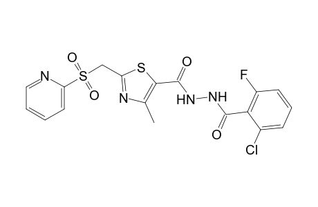 1-(2-chloro-6-fluorobenzoyl)-2-{{4-methyl-2-{[(2-pyridyl)sulfonyl]methyl}-5-thiazolyl}carbonyl]hydrazine