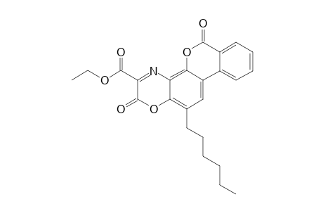 ETHYL-12-HEXYL-2,6-DIOXO-2,6-DIHYDROBENZO-[3,4]-CHROMENO-[7,8-B]-[1,4]-OXAZINE-3-CARBOXYLATE
