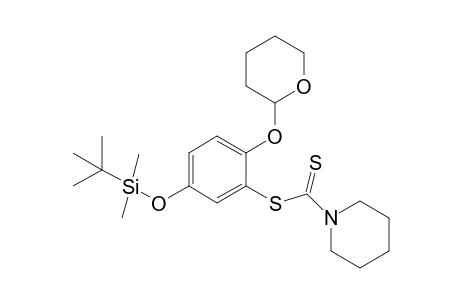 5-[(tert-Butyldimethylsiloxy)-2-(tetrahydropyran-2-yloxy)phenyl]piperidine-1-carbodithionic acid ester