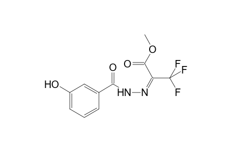 Benzoic acid, 3-hydroxy-, N'-[2,2,2-trifluoro-1-(methoxycarbonyl)ethylidene]hydrazide