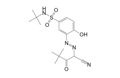 Benzenesulfonamide, 3-[2-(1-cyano-3,3-dimethyl-2-oxobutyl)diazenyl]-N-(1,1-dimethylethyl)-4-hydroxy-