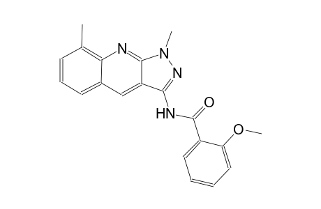 N-(1,8-dimethyl-1H-pyrazolo[3,4-b]quinolin-3-yl)-2-methoxybenzamide