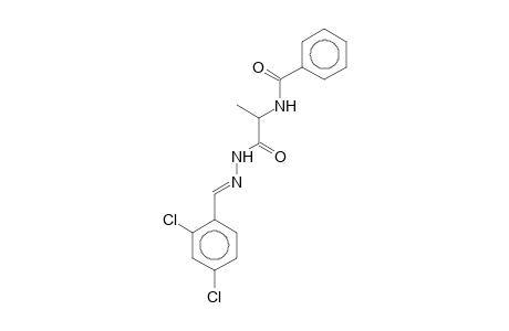 N-[1-[(2E)-2-[(2,4-dichlorophenyl)methylidene]hydrazinyl]-1-oxidanylidene-propan-2-yl]benzamide