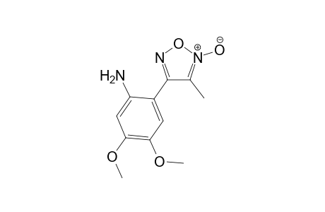 4,5-Dimethoxy-2-(4-methyl-5-oxidanidyl-1,2,5-oxadiazol-5-ium-3-yl)aniline