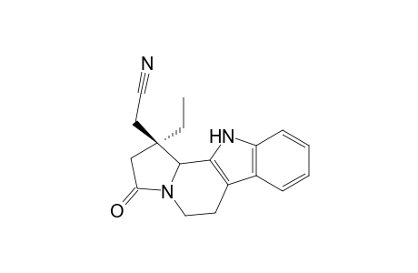 1H-Indolizino[8,7-b]indole-1-acetonitrile, 1-ethyl-2,3,5,6,11,11b-hexahydro-3-oxo-, cis-(.+-.)-