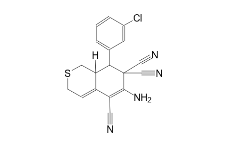 1H-2-benzothiopyran-5,7,7(3H)-tricarbonitrile, 6-amino-8-(3-chlorophenyl)-8,8a-dihydro-, (8R,8aS)-