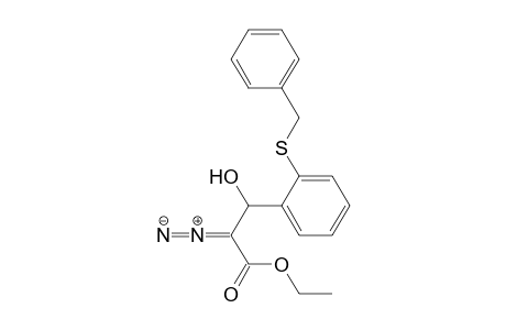 Benzenepropanoic acid, .alpha.-diazo-.beta.-hydroxy-2-[(phenylmethyl)thio]-, ethyl ester