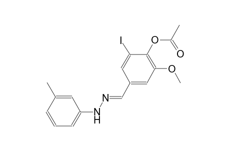 2-iodo-6-methoxy-4-{(E)-[(3-methylphenyl)hydrazono]methyl}phenyl acetate