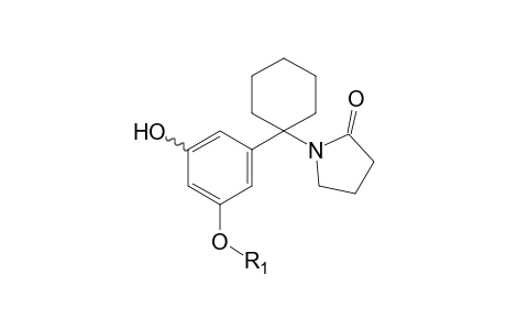 3-MeO-PCPy-M (O-demethyl-HO-aryl-pyrrolidine-2-oxo-glucuronide) MS2