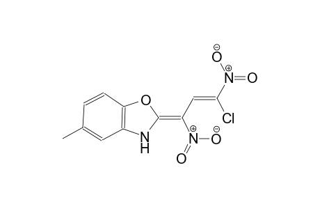 benzoxazole, 2-[(2Z)-3-chloro-1,3-dinitro-2-propenylidene]-2,3-dihydro-5-methyl-, (2E)-
