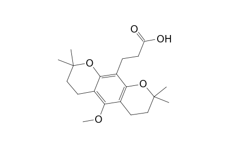2H,6H-Benzo[1,2-b:5,4-b']dipyran-10-propionic acid, 3,4,7,8-tetrahydro-5-methoxy-2,2,8,8-tetramethyl-