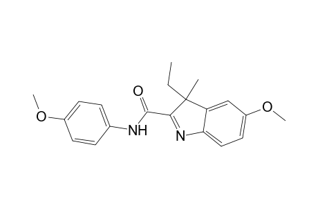 3H-Indole-2-carbox-p-anisidide, 3-ethyl-5-methoxy-3-methyl-