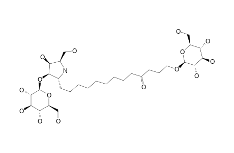 BROUSSONETINE-Q;(2R,3S,4R,5R)-2-HYDROXYMETHYL-3-HYDROXY-4-(BETA-D-GLUCOPYRANOSYLOXY)-5-[10-OXO-13-(BETA-D-GLUCOPYRANOSYLOXY)-TRIDECYL]-PYRROLIDINE