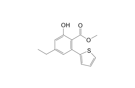Methyl 2-hydroxy-4-ethyl-6-(2'-thienyl)-benzoate