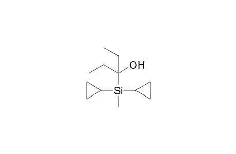 Dicyclopropyl(1-ethyl-1-hydroxypropyl)methylsilane