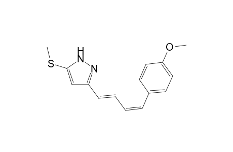 5-Methylthio-3-[4'-(4"-methoxyphenyl)-1',3'-butadienyl]pyrazole
