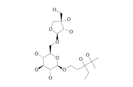 1,3-DIHYDROXY-3-(1-HYDROXY-ISOPROPYL)-PENTANE-1-O-[BETA-D-APIOFURANOSYL-(1->6)-BETA-D-GLUCOPYRANOSIDE]
