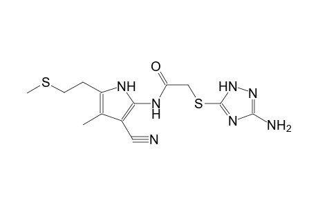 acetamide, 2-[(3-amino-1H-1,2,4-triazol-5-yl)thio]-N-[3-cyano-4-methyl-5-[2-(methylthio)ethyl]-1H-pyrrol-2-yl]-