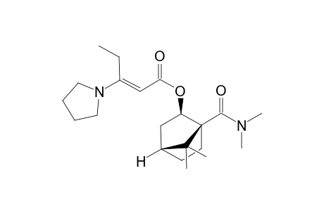(1S,2R,4R)-7,7-Dimethylbicyclo[2.2.1]heptane-1-carboxylic acid dimethylamide-2-yl (E)-3-(pyrrolidin-1-yl)pent-2-enoate