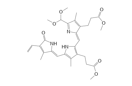1H-Pyrrole-3-propanoic acid, 2-[[5-(dimethoxymethyl)-3-(3-methoxy-3-oxopropyl)-4-methyl-2H-pyrrol-2-ylidene]methyl]-5-[(4-ethenyl-1,5-dihydro-3-methyl-5-oxo-2H-pyrrol-2-ylidene)methyl]-4-methyl-, methyl ester, (Z,Z)-