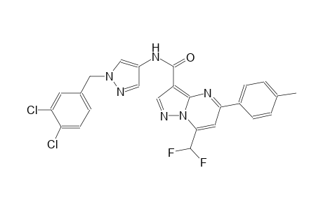 N-[1-(3,4-dichlorobenzyl)-1H-pyrazol-4-yl]-7-(difluoromethyl)-5-(4-methylphenyl)pyrazolo[1,5-a]pyrimidine-3-carboxamide